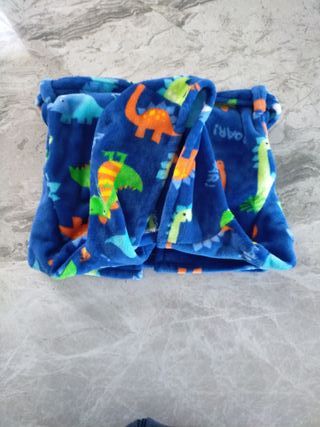 Vestaglia calda bambino dinosauri blu