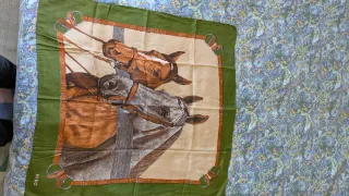 Foulard in cotone Hiro con cavalli