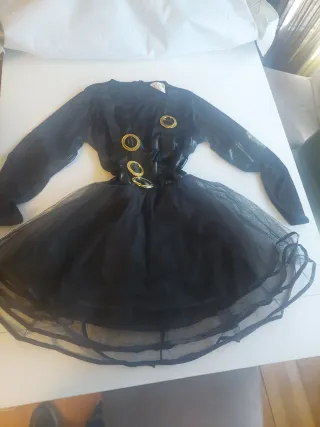 Disfraz Miércoles Addams/Manostijeras Talla Única