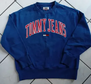Felpa Tommy Jeans Uomo Blu