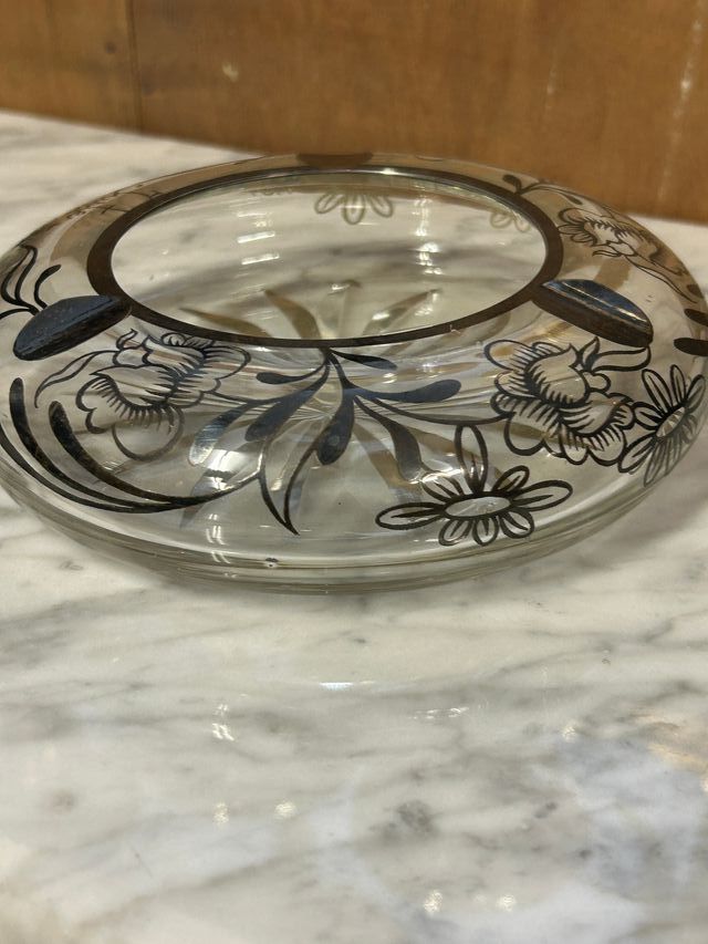 Cenicero grabado plata