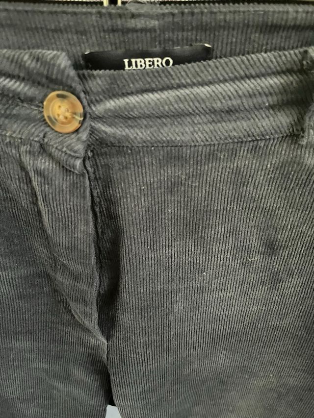 Pantaloni velluto blu marca Libero