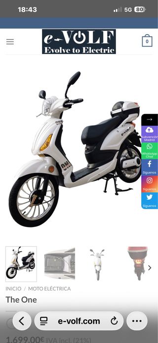 BICI MOTO SIN CARNET E-VOLF THE ONE. Promo !!