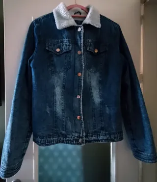 Cazadora vaquera forrada borrego XL