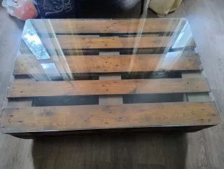 Mesa Palet Cristal 120x80