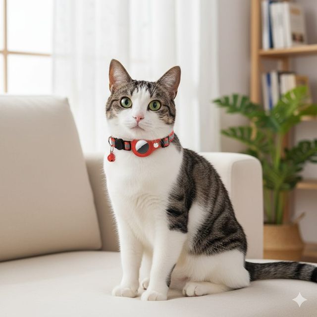Collar Gato Compatible AirTag.