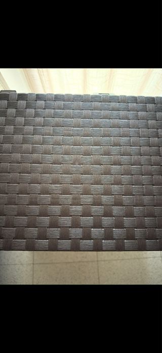 Pouf da terrazza DIVA SHAF marrone con cuscino beige