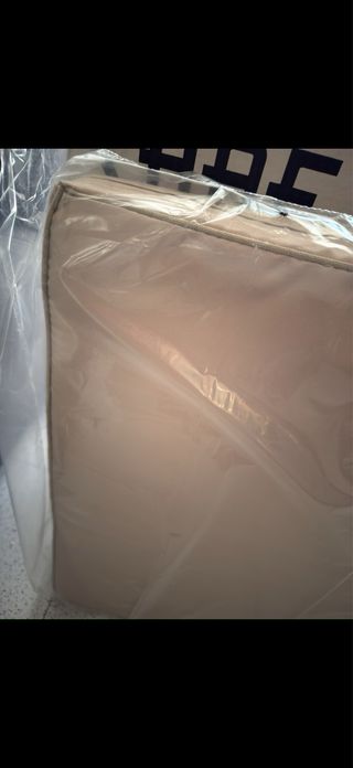 Pouf da terrazza DIVA SHAF marrone con cuscino beige