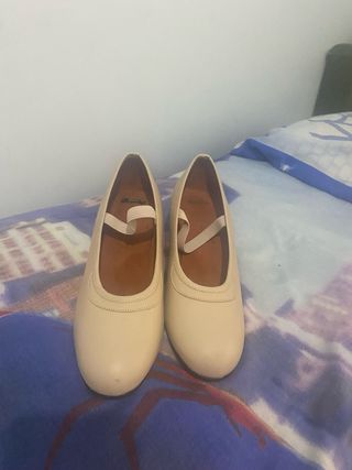 Zapatos Flamenco Semiprofesionales Beige