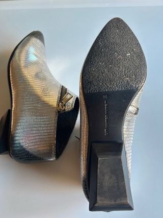 botas zapatos United Nude Piel Plata Talla 36