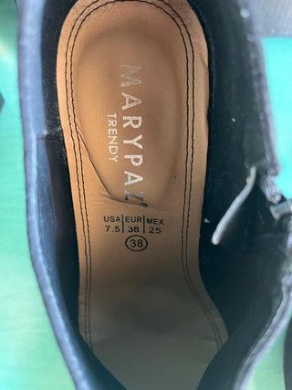 Botines tacón negros talla 38