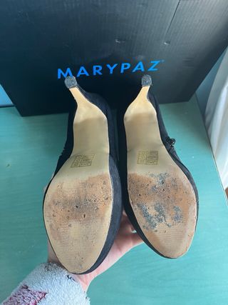 Botines tacón negros talla 38