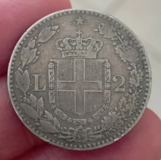 2 Lire 1882 Argento Umberto I