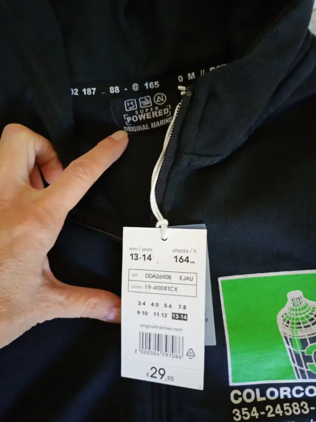 Felpa Original Marines ragazzo 13-14 anni