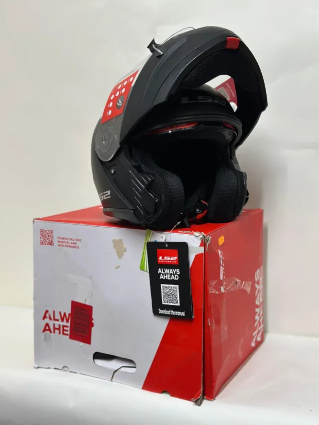 Casco Modular Moto LS2 Negro