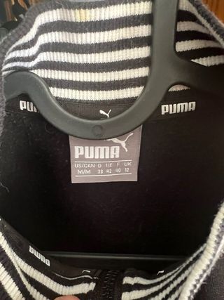 Sudadera Puma Mujer Negra y Blanca