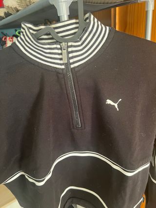 Sudadera Puma Mujer Negra y Blanca
