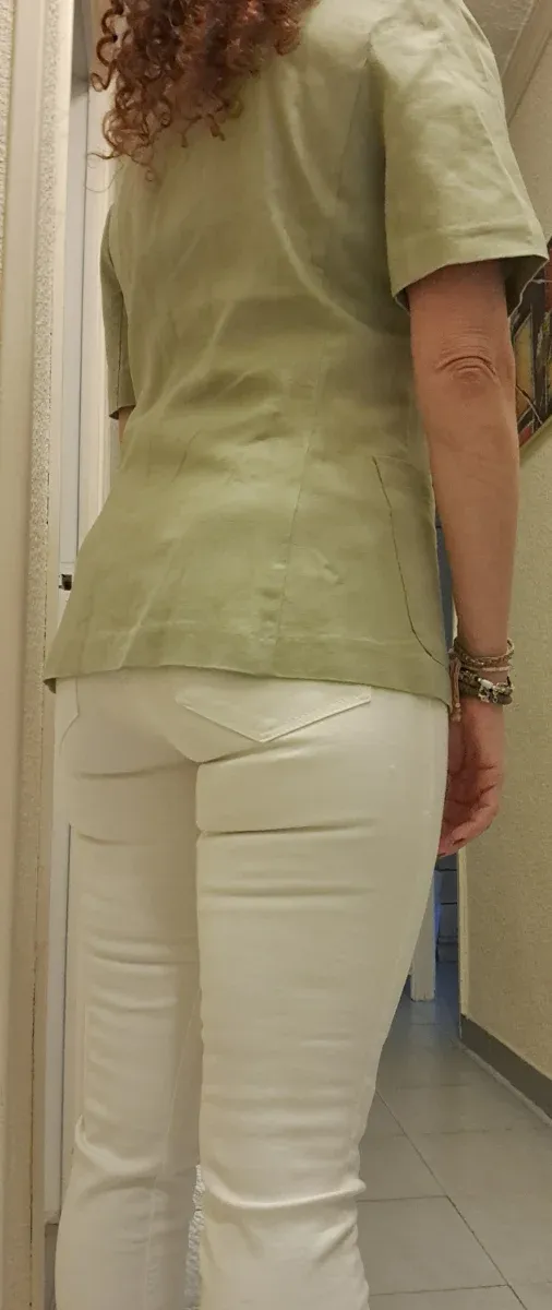 Americana verde manga corta