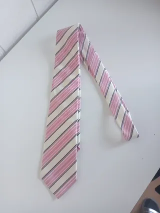 Corbata Canova's Club Rayas Rosas y Beige