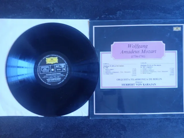 Vinilo Mozart Sinfonías 40 y 41 Karajan