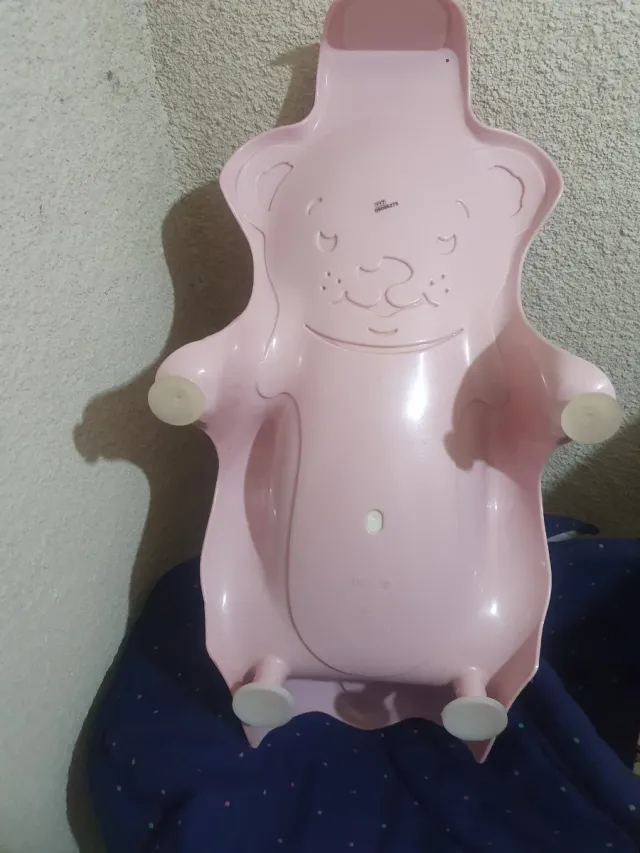Asiento de baño para bebé rosa
