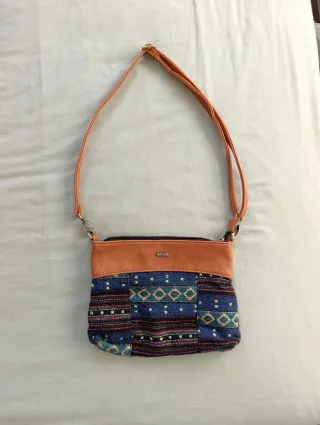 Bolso pequeño MSK azul y naranja