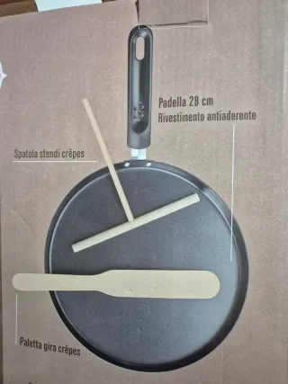 Crepiera con accessori in legno