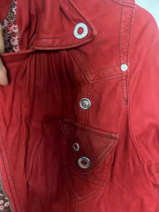 Cazadora Ante Úrsula Mascaro Roja Talla 42