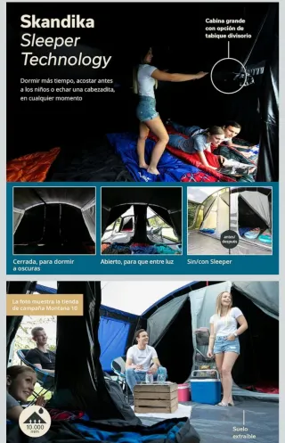 Tienda de campaña familiar