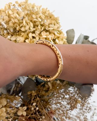 Pulsera esclava oro 18kt mate con brillantes