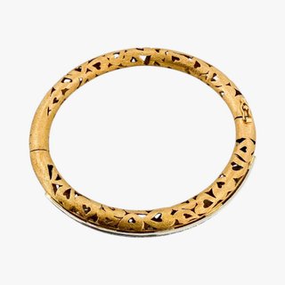 Pulsera esclava oro 18kt mate con brillantes