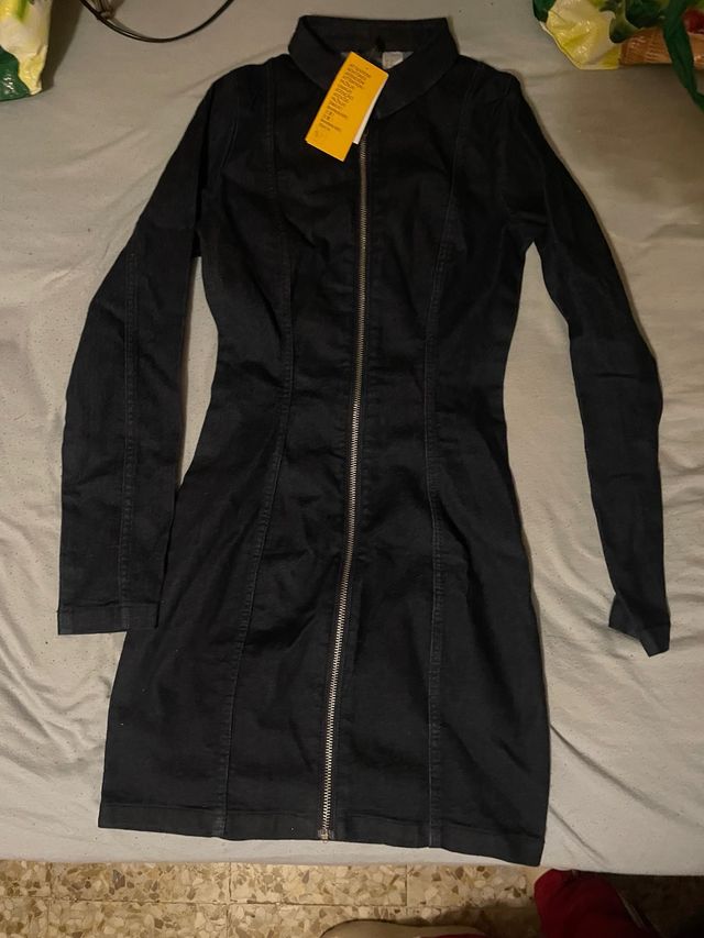 Chaqueta larga/cardigan con cremallera