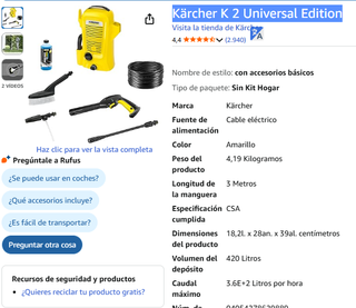 Kärcher K 2 Nettoyeur universel