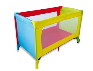 Cuna de viaje multicolor