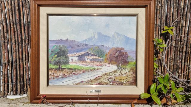 3 Cuadros Paisajes Marco Dorado