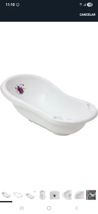 Soporte para bañera blanco