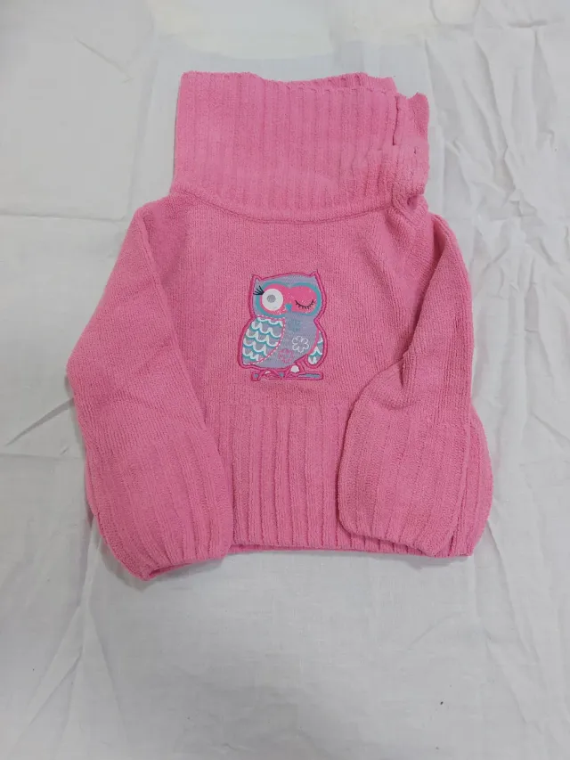 Suéter niña rosa con búho
Talla 12/24 meses