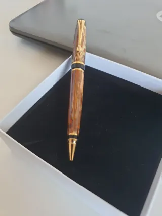 Penna elegante con dettagli oro