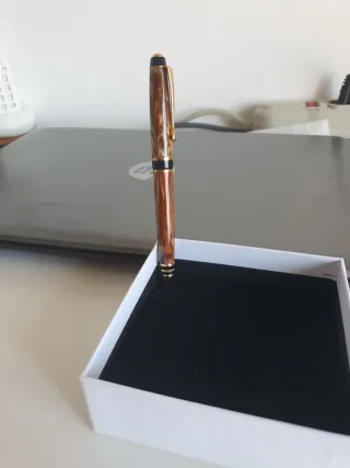 Penna elegante con dettagli oro