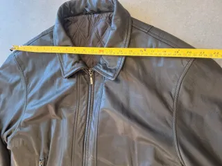 Chaqueta bomber cuero vintage negra XL