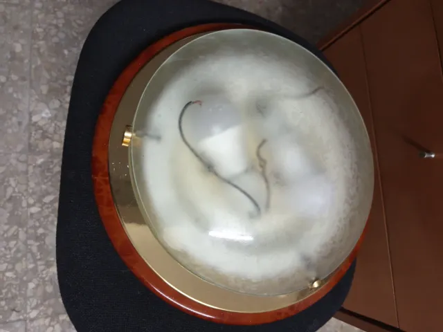 Lámpara de techo madera y metal