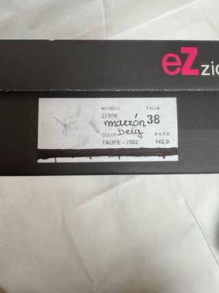 Botines Ezzio Talla 38 Beige/Marrón