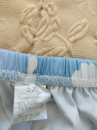 Lote Pijama Nubes Azul y Blanco y de aguacate 