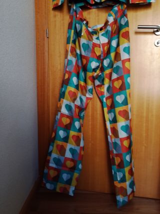 Traje de lujo hombre XXL Corazones Multicolor Disf