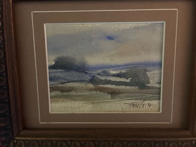 Cuadro Favila - Paisaje Acuarela firmado