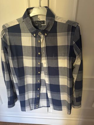 Camisa Massimo Dutti cuadros azul y blanco