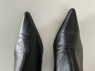 T38 Botas de cuero negro Gorg Blau GB