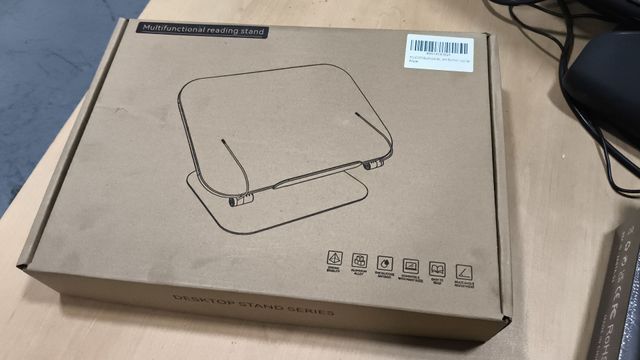 POLESTO Soporte Libro Ajustable Beige/Blanco