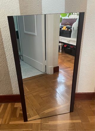 Mueble estante madera con espejo