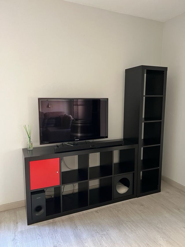 Muebles salón marrón chocolate 